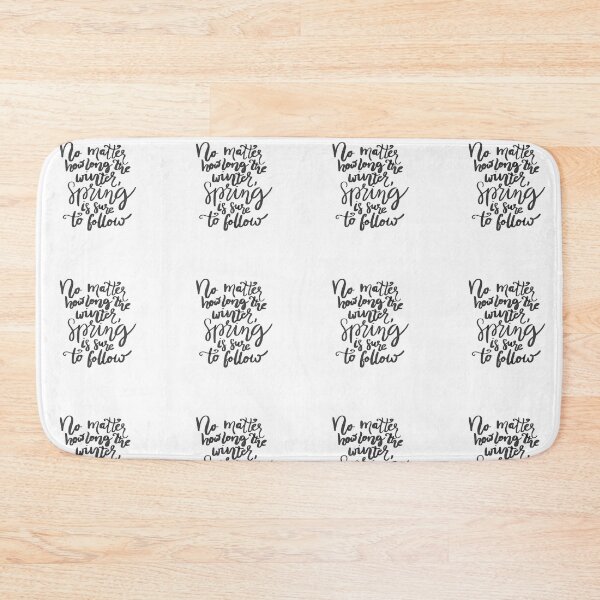 Item preview, No matter how long the winter, spring is sure to follow motivational Quote designed and sold by ManifestoDesign.