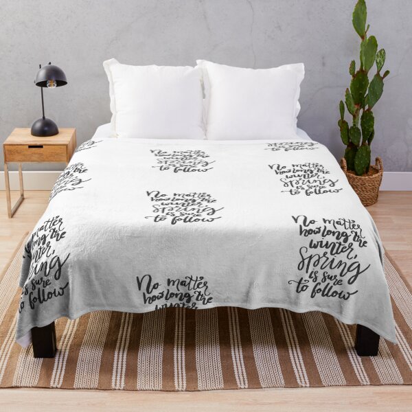 Item preview, No matter how long the winter, spring is sure to follow motivational Quote designed and sold by ManifestoDesign.
