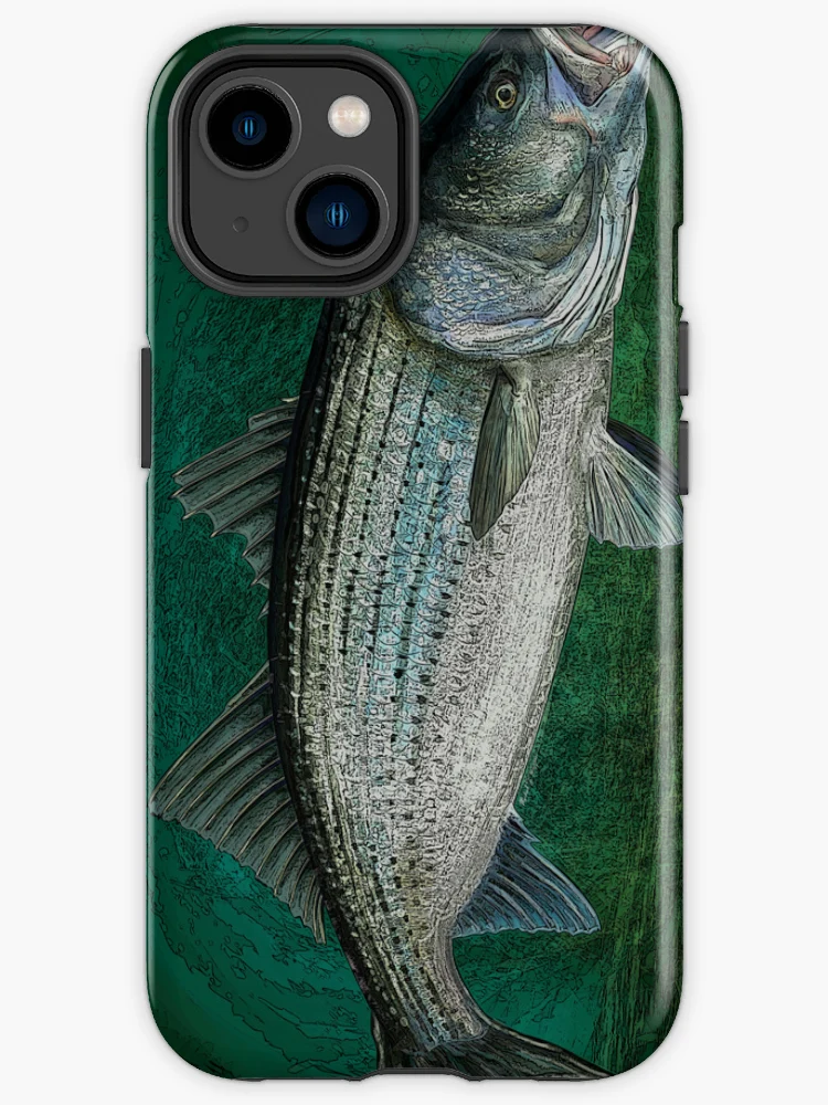 Striped Bass Fishing Art Print iPhone Case for Sale by