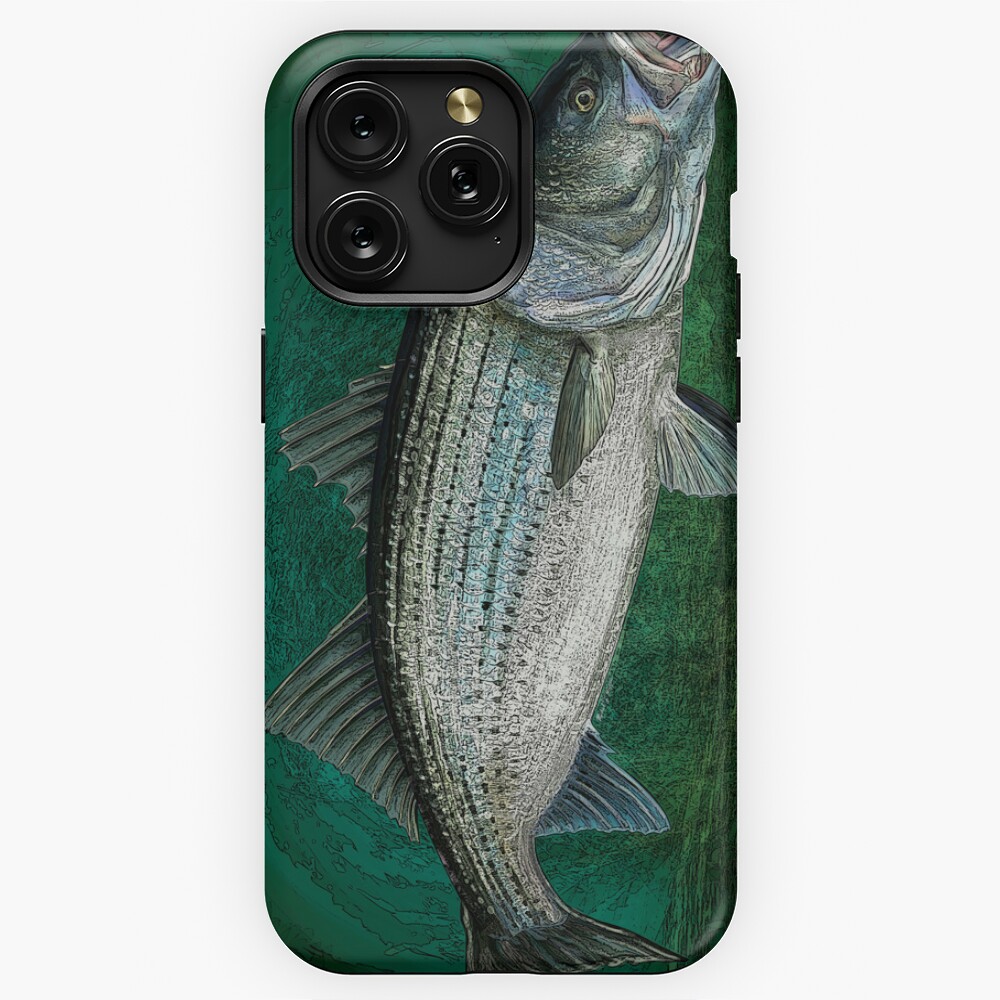 Striped Bass Fishing Art Print iPhone Case for Sale by