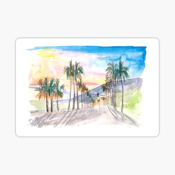 Item preview, Palm Springs Avenue with Californian Sunset designed and sold by artshop77.