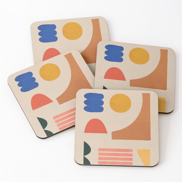 Item preview, Colorful Modern Abstract Shapes 1 designed and sold by technicolorable_art.