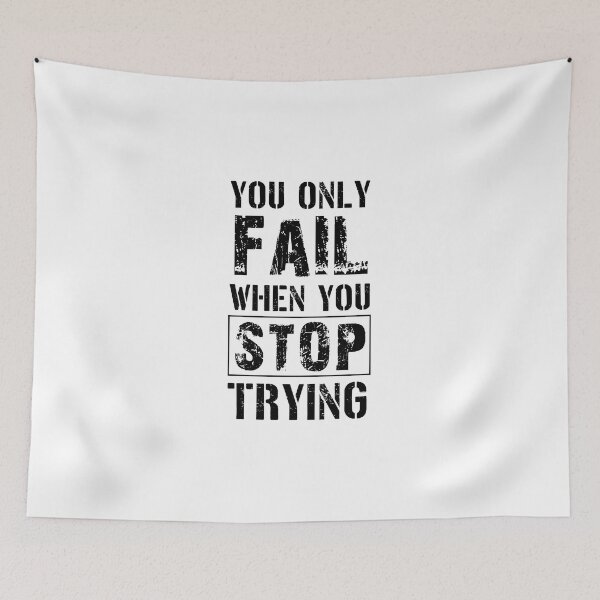 Item preview, Funny Workout, You Only Fail When You Stop Trying, Gift For Bodybuilding, Weightlifting, Powerlifting, Crossfit, WOD, Fitness, Cute Gym, sarcastic Rude Offended saying, boyfriend girlfriend designed and sold by joygift369.