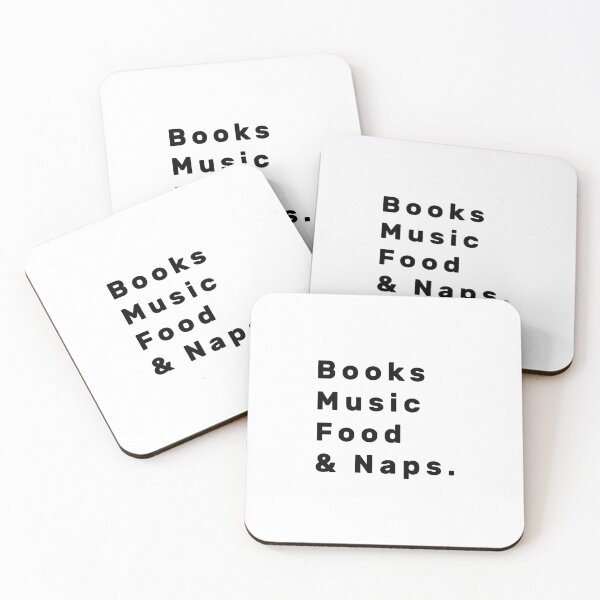 Item preview, Books Music Food & Naps. - Black designed and sold by Parag's Travel Shop.