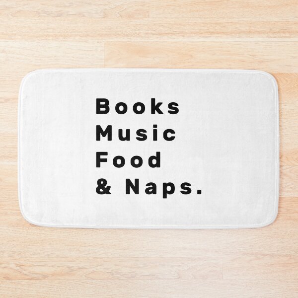 Item preview, Books Music Food & Naps. - Black designed and sold by Parag's Travel Shop.
