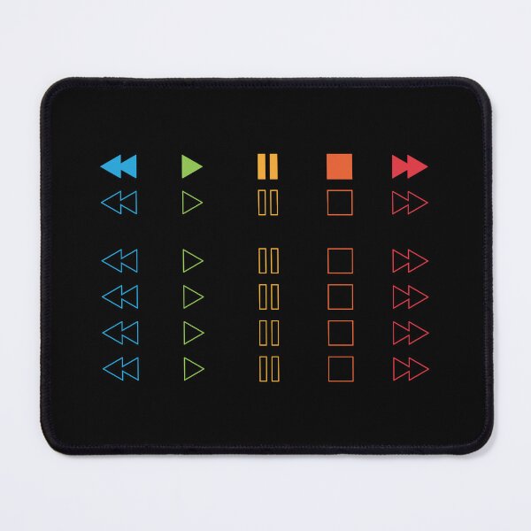 Item preview, Repeated Music Player Buttons Multi Colors designed and sold by nightsworthy.