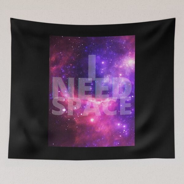 Item preview, I Need Space - Pink, Purple Galaxy designed and sold by Quirkdom.