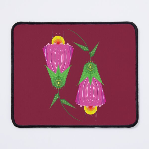Item preview, Pink Bell Flowers - Claret designed and sold by Elisa Yinh Creative.