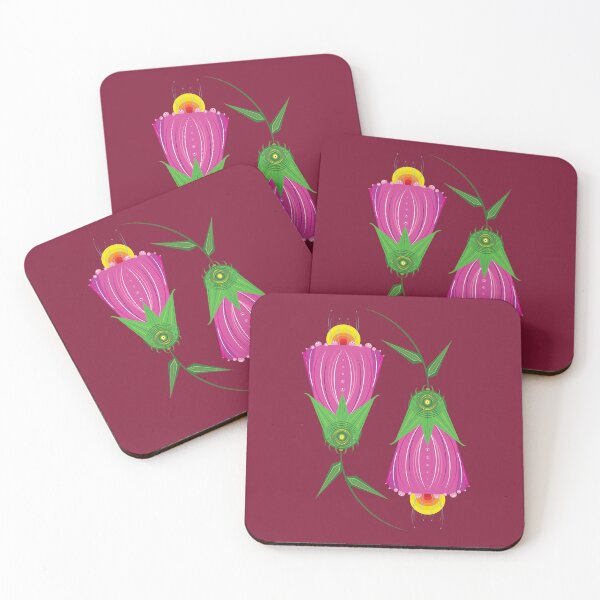Item preview, Pink Bell Flowers - Claret designed and sold by Elisa Yinh Creative.