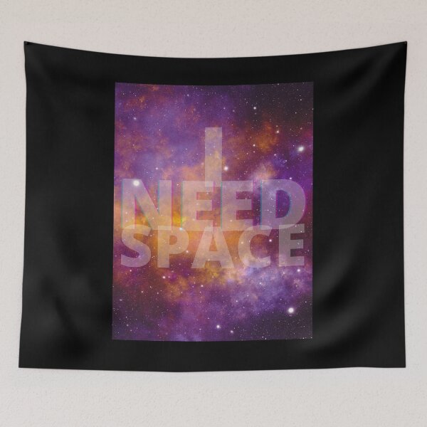 Item preview, I Need Space - Purple, Orange Galaxy designed and sold by Quirkdom.