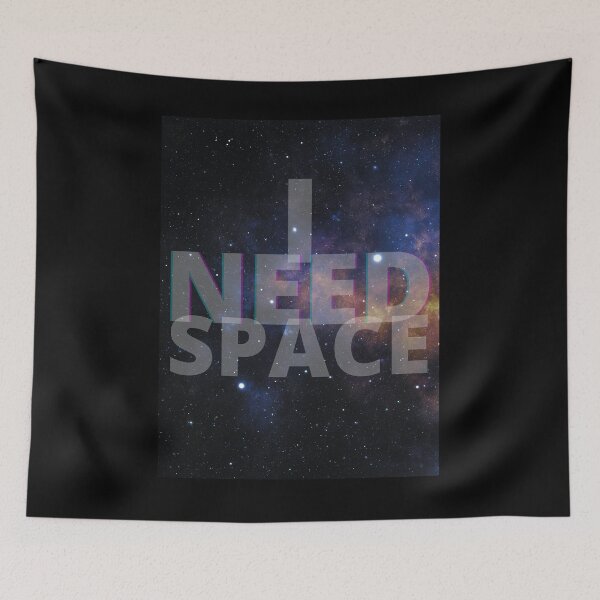 Item preview, I Need Space - Dark Blue, Orange Galaxy designed and sold by Quirkdom.