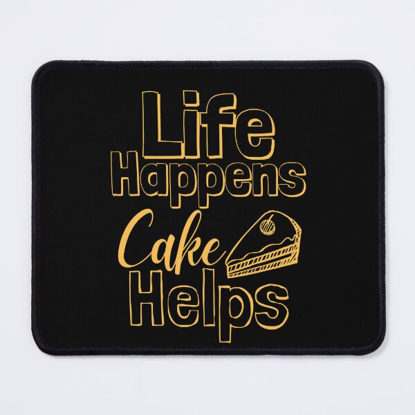 Item preview, Life Happens Cake Helps - daffodil yellow designed and sold by BTCelebration.