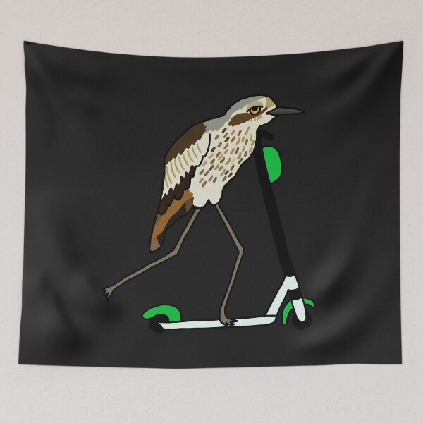 Item preview, Bush-stone Curlew on a Scooter Black designed and sold by Digitaldingo.