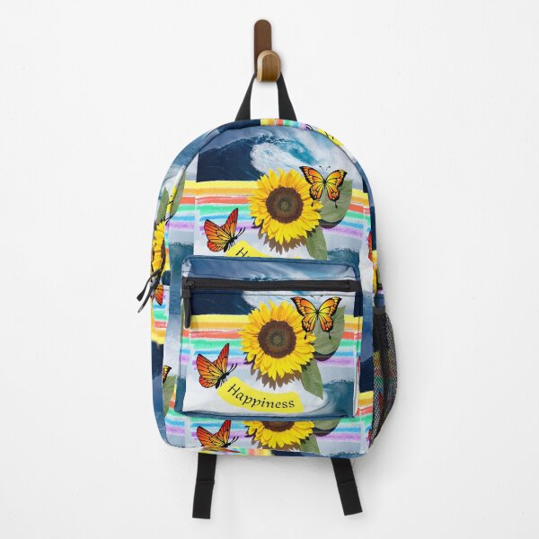 Item preview, The Happiness of a Sunflower And Butterflies With Sea Waves designed and sold by DreamClock.