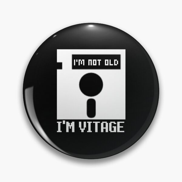 Item preview, I'm not old, i'm vintage - Funny computer PC nerd design of the 3.5" floppy disk designed and sold by Garaunt - The bavarian brute.