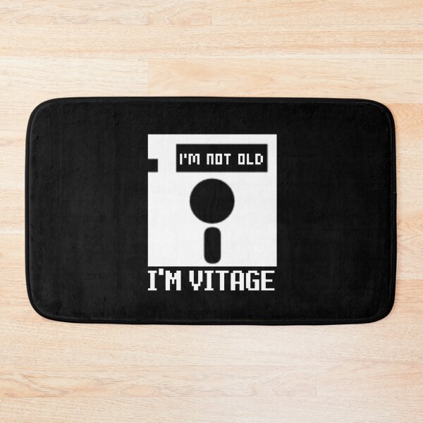 Item preview, I'm not old, i'm vintage - Funny computer PC nerd design of the 3.5" floppy disk designed and sold by Garaunt - The bavarian brute.