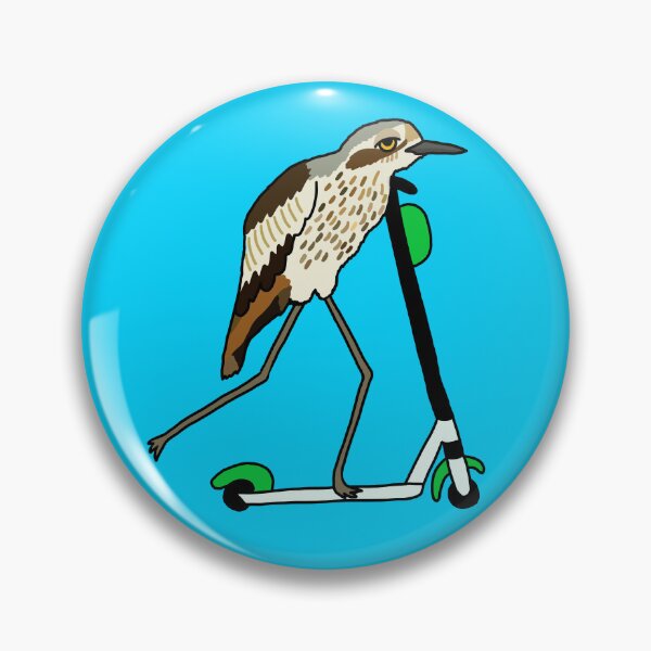 Item preview, Bush-stone Curlew on a Scooter Blue designed and sold by Digitaldingo.