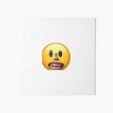 Cursed Emoji With Realistic Features Art Board Print