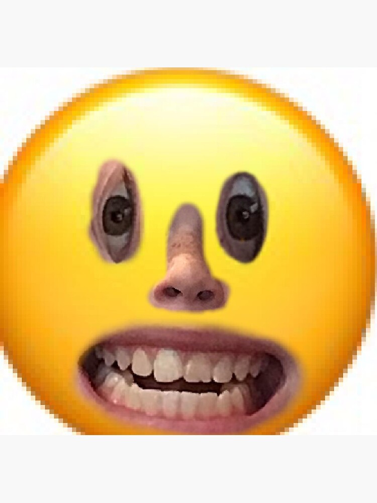 Cursed Emoji With Realistic Features Sticker By Duk3s2n Redbubble