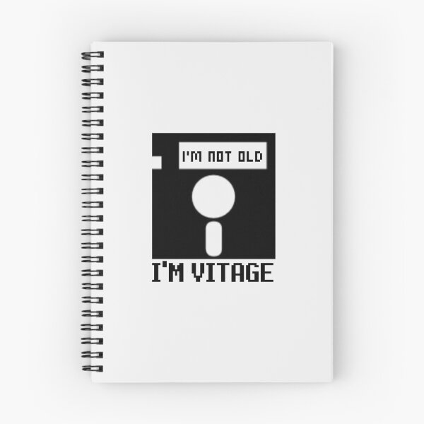 Item preview, I'm not old, i'm vintage - Funny computer PC nerd design of the 3.5" floppy disk designed and sold by Garaunt - The bavarian brute.