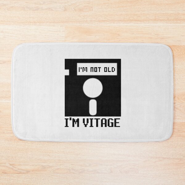 Item preview, I'm not old, i'm vintage - Funny computer PC nerd design of the 3.5" floppy disk designed and sold by Garaunt - The bavarian brute.