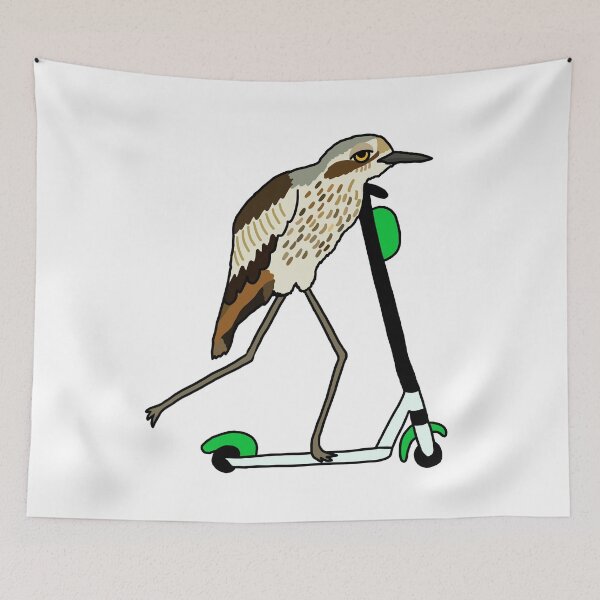 Item preview, Bush-stone Curlew on a Scooter White designed and sold by Digitaldingo.