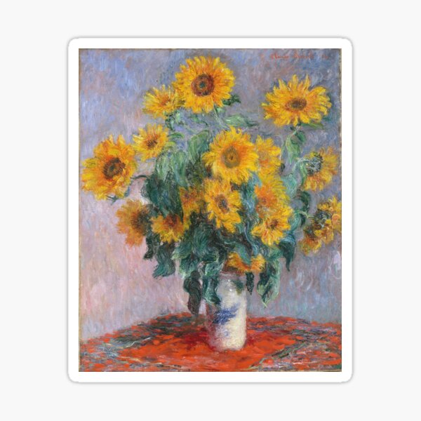 Vista previa del artículo con la obra «Claude Monet - Ramo de girasoles», diseñado y vendido por artcenter.