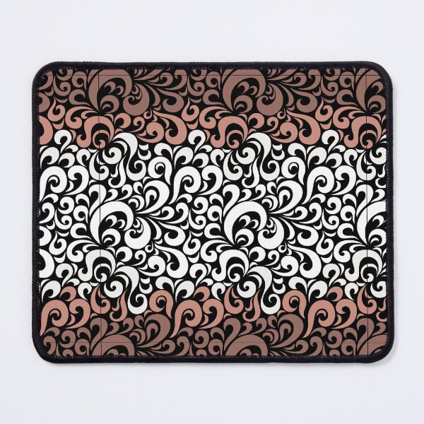 Item preview, Black Swirly Floral Pattern Earthly Tones designed and sold by RihabPrint.
