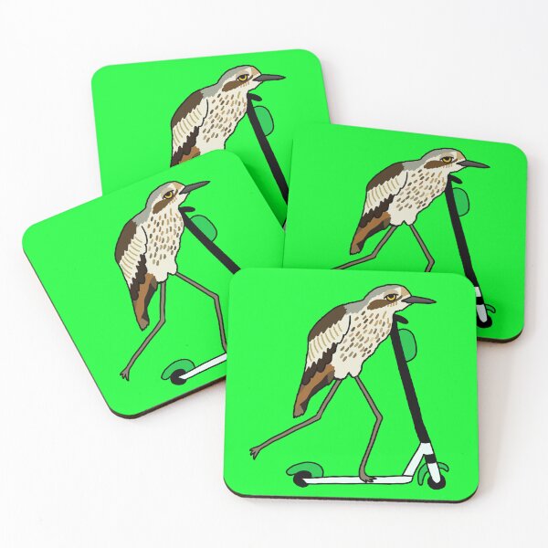 Item preview, Bush-stone Curlew on a Scooter Green designed and sold by Digitaldingo.