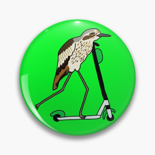 Item preview, Bush-stone Curlew on a Scooter Green designed and sold by Digitaldingo.
