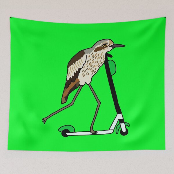 Item preview, Bush-stone Curlew on a Scooter Green designed and sold by Digitaldingo.