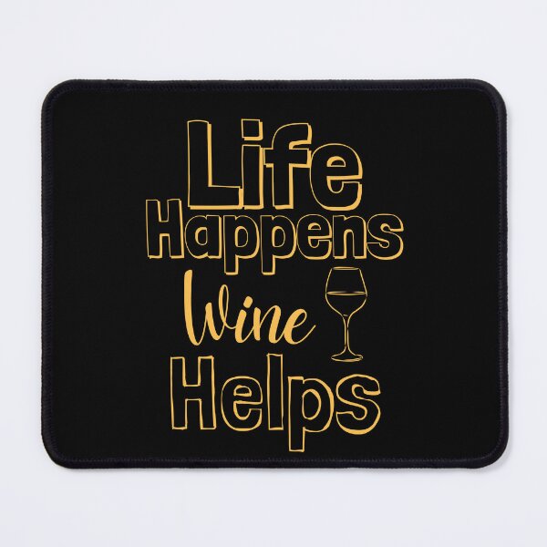 Item preview, Life Happens Wine Helps - daffodil yellow designed and sold by BTCelebration.