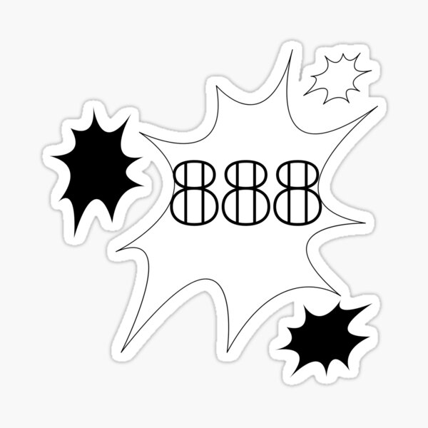 888 Angel number  Sticker for Sale by RiriDesign