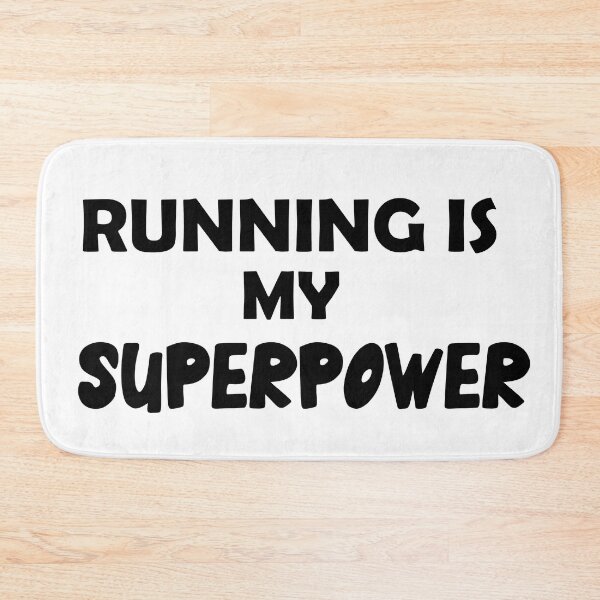 Item preview, Correr es mi superpoder, fuente divertida en blanco y negro de texto simple designed and sold by Every Pet  Shirts.