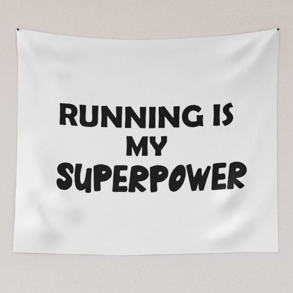 Item preview, Running Is My Superpower , Funny Simple Text Black And White Font  designed and sold by Every Pet  Shirts.