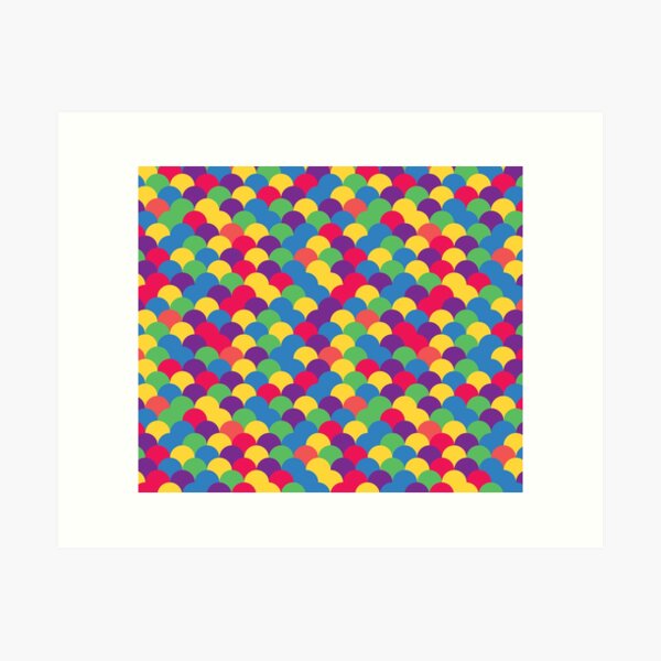 Bright Circles Pattern Art Print