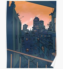 Cityscape in the Evening Poster