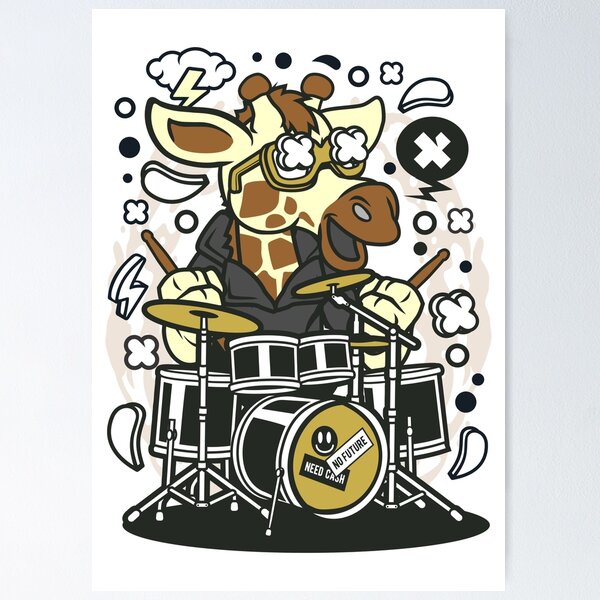 Item preview, Giraffe Drummer designed and sold by Tia-Ako.