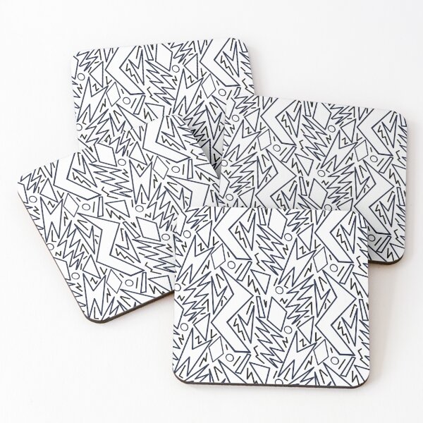 Item preview, White and Black Abstract Shapes designed and sold by suzayyyyyyyy.