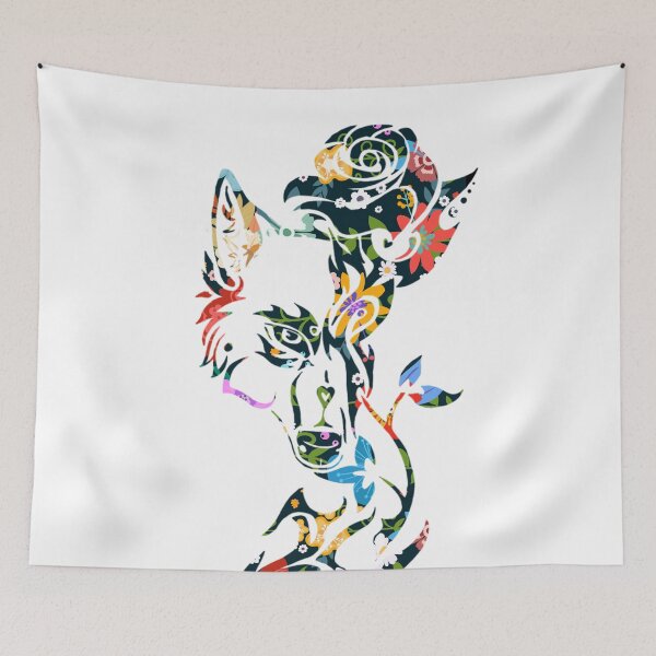 Item preview, Flower Wolf Art , Roses Art designed and sold by MiarCo.