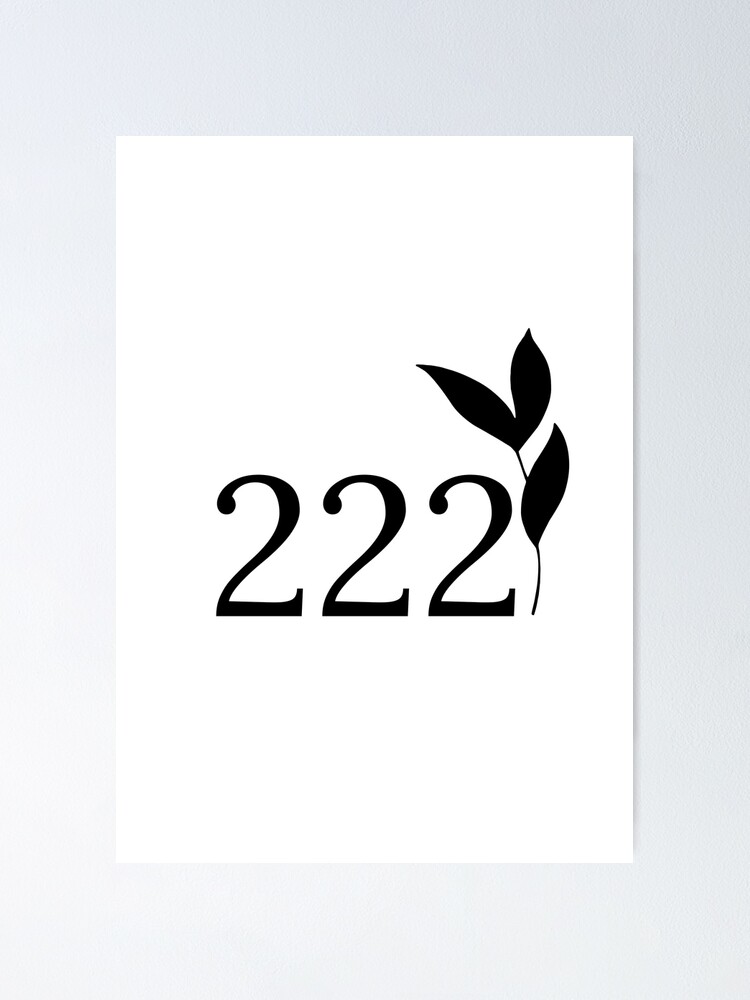 222 Aesthetic Angel number | Poster