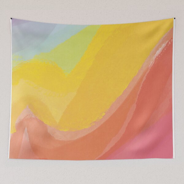 Item preview, abstract paint swish rainbow  designed and sold by whatmabeldid.
