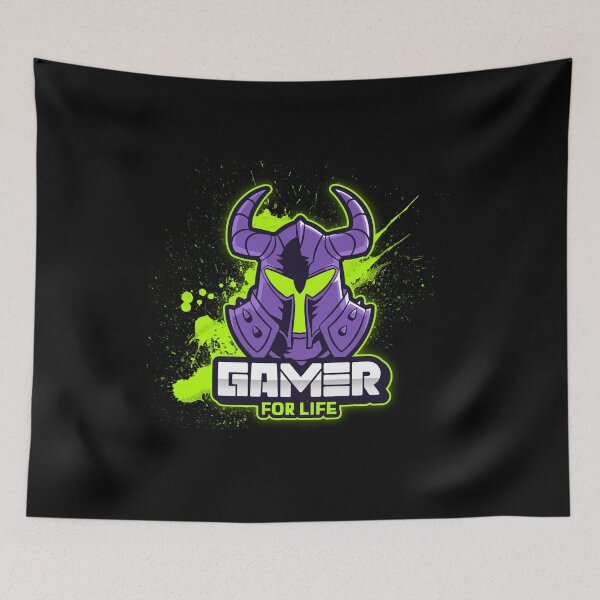 Item preview, Gamer for Life with Knight Helmet designed and sold by PRIVARSHU.