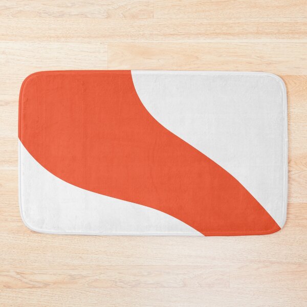 Item preview, Simple Waves - Orange and White designed and sold by LAEC-Shop.