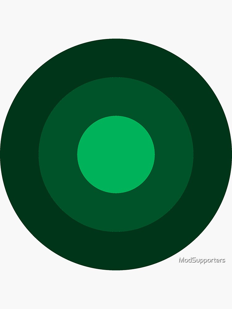 3 Tone Green Retro Mod Roundel Sticker By Modsupporters Redbubble