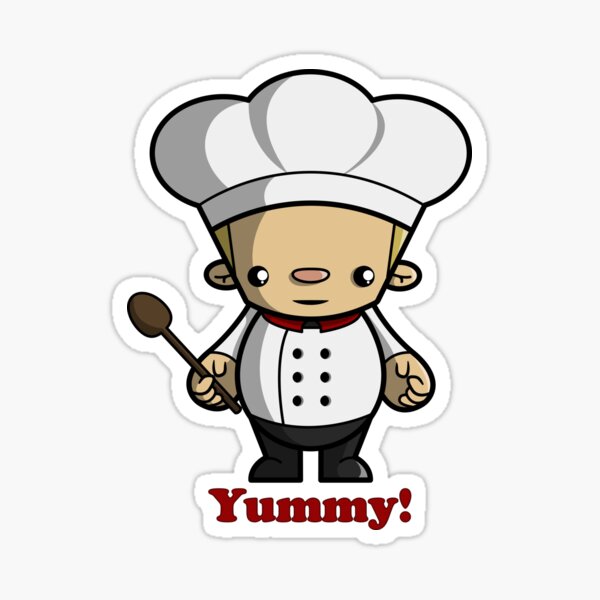 Cartoon chef  Sticker for Sale by Mousi