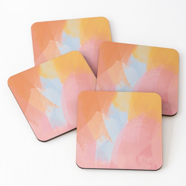 Item preview, abstract pink, orange, blue and yellow paint strokes designed and sold by whatmabeldid.