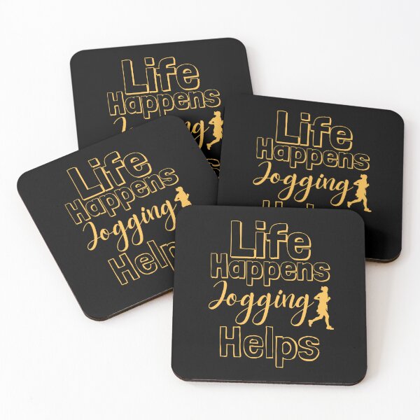 Item preview, Life Happens Jogging Helps - daffodil yellow designed and sold by BTCelebration.