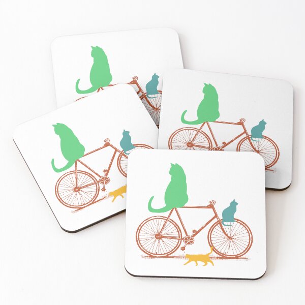 Item preview, Colorful Cats and a Bicycle designed and sold by Smart-Arts.