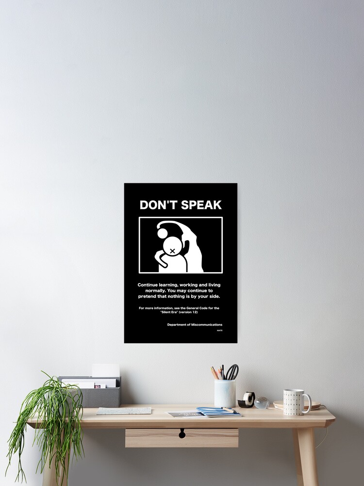 SCP WARNING Poster Don't Speak Scp-foundation Poster 